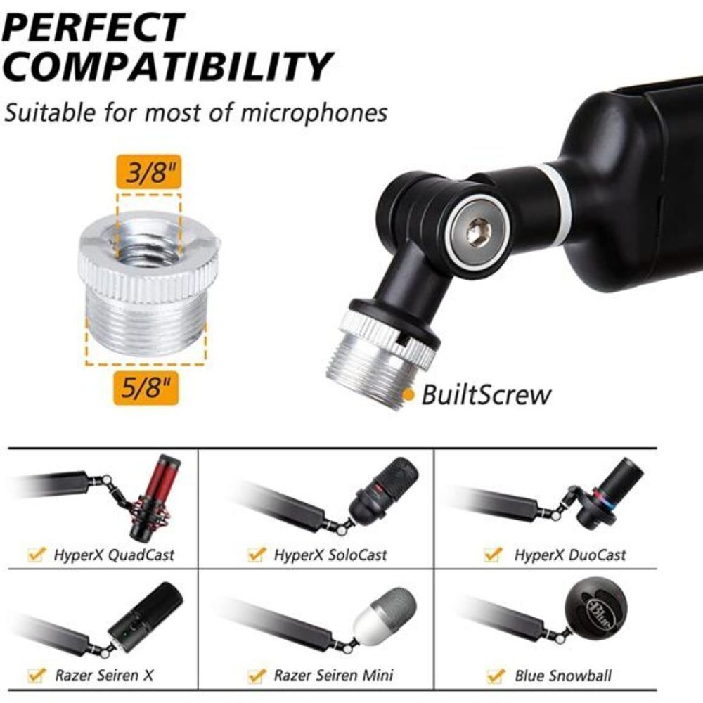 Boom Arm Microphone Stand 360 Rotation Compatible - Picture 4 of 7